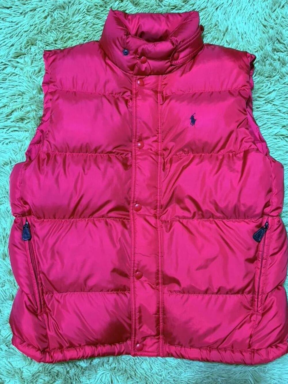 Polo Ralph Lauren Down Vest Men’s Size Large Red!!!!
